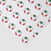 rode groene voetbalpatroon tissuepapier (Detail)