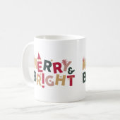 Rode Groene Vrolijke en Glanzende Mok van de Kerst (Voorkant links)