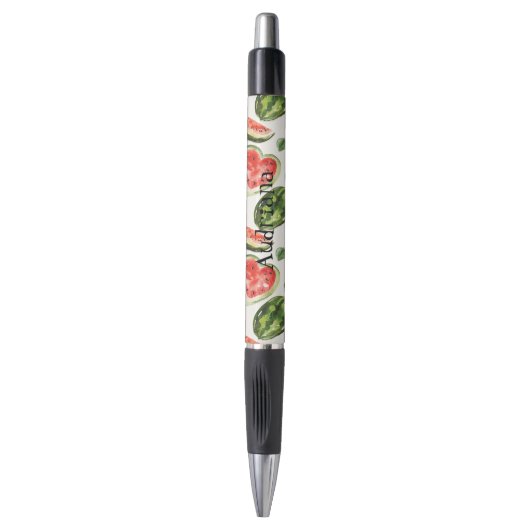 Rode Groene Watermeloen Harten  Pen (Voorkant Verticaal)