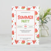 Rode Groene Watermeloen Slices zomerfeest Kaart (Staand voorkant)