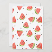 Rode Groene Watermeloen Slices zomerfeest Kaart (Achterkant)