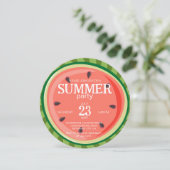 Rode Groene Watermeloen Slices zomerfeest Kaart (Staand voorkant)