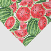 Rode Groene Watermeloen Zomer Picknick Tissuepapier (Detail)