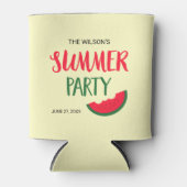 Rode Groene Watermeloen Zomerfeest Koelbox Blikjeskoeler (Voorkant)