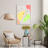 Rode groene waterverf abstracte kunst perfect poster