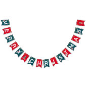 Rode Groene waterverf Pinguïn Vrolijk Kerstfeest Vlaggetjes (Alle)