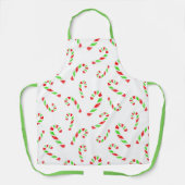 Rode, groene Waterverf snoeprietpatroon Schort (Voorkant)