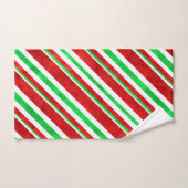 Rode groene Waterverf snoeprietstrepen 2 Bad Handdoek (Handdoek)