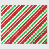 Rode groene Waterverf snoeprietstrepen 2 Cadeaupapier (Vlak)