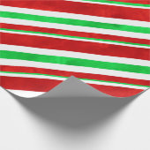 Rode groene Waterverf snoeprietstrepen 2 Cadeaupapier (Hoek)