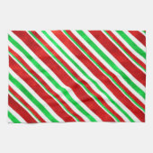 Rode groene Waterverf snoeprietstrepen 2 Theedoek (Horizontaal)