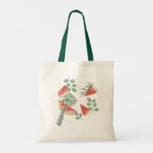 Rode Groene Waterverf Watermeloenen Strand Canvas  Tote Bag (Achterkant)