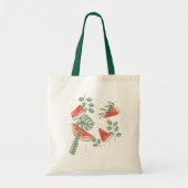 Rode Groene Waterverf Watermeloenen Strand Canvas  Tote Bag (Voorkant)
