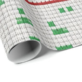 Rode, groene, witte lelijke kersttrui cadeaupapier (Rol Hoek)