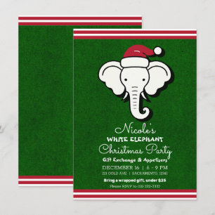 Rode Groene Witte Olifant Cadeau Ruil Kerstfeest P Kaart