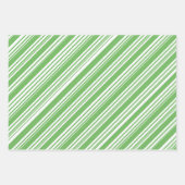 Rode groene witte pepermuntenstrepen inpakpapier vel (Voorkant 3)