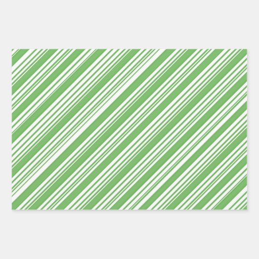 Rode groene witte pepermuntenstrepen inpakpapier vel (Voorkant 3)