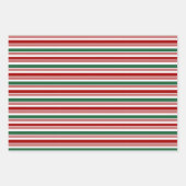 Rode groene witte pepermuntenstrepen inpakpapier vel (Voorkant 2)