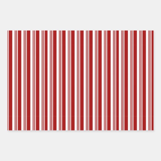 Rode groene witte pepermuntenstrepen inpakpapier vel (Voorkant)