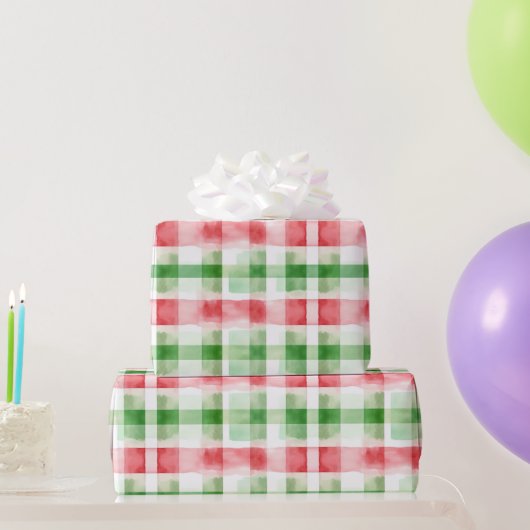 Rode Groene Witte Strepen Verjaardag Cadeaupapier (Feestgeschenken)