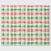 Rode Groene Witte Strepen Verjaardag Cadeaupapier (Vlak)