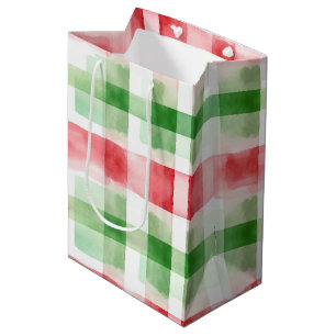 Rode Groene Witte Strepen Verjaardag Medium Cadeauzakje