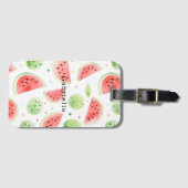 Rode Groene Witte Watermeloenen Bagagelabel (Voorkant (horizontaal))