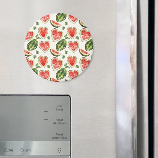 Rode Groene Witte Watermeloenen Harten Magneet (Insitu (Koelkast))