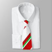 Rode groene witte Waterverf snoeprietstrepen Stropdas (Gebonden)