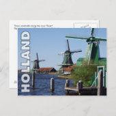  rode groene zaanse schans briefkaart (Voorkant / Achterkant)