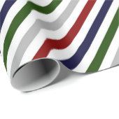 Rode groene zeemacht grijs en witte streping cadeaupapier (Rol Hoek)