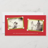 Rode Groene Zen Bamboe bladeren Foto Chinese bruil Save The Date (Achterkant)