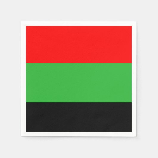 Rode, groene, zwarte Afrikaanse servetten (Voorkant)