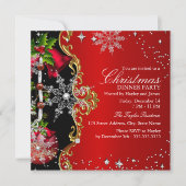 Rode groene zwarte sneeuwflake kerstfeestdag 2 kaart (Voorkant)