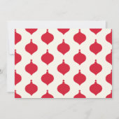 Rode  groet, gehuwd met chritsmas, fotobruiloft aankondiging (Achterkant)