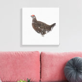 Rode grog canvas afdruk (Insitu (Woonkamer))