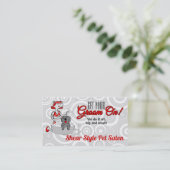 Rode groom op het eten afsprakenkaartje (Staand voorkant)