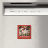 Rode Grootouders Eerste Kerstmis Baby Foto  Magneet (Insitu (Vaatwasser))