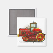 Rode Grote Dozer Tractor Magneten (Voorkant / Achterkant)