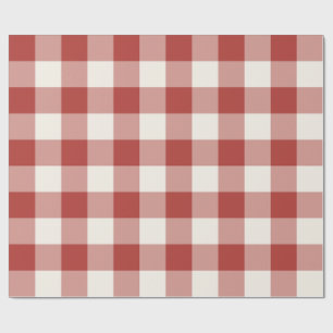 Rode grote geruite Gingham Cadeaupapier