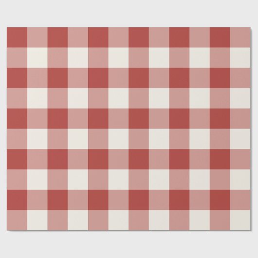 Rode grote geruite Gingham Cadeaupapier (Vlak)