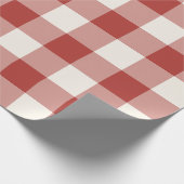 Rode grote geruite Gingham Cadeaupapier (Hoek)