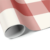 Rode grote geruite Gingham Cadeaupapier (Rol Hoek)