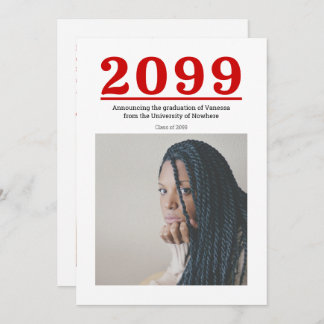 Rode Grote Nummers Twee-foto Afstuderen