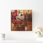 rode, grote slagerij vierkante klok (Huis)