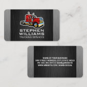 Rode grote vrachtwagen | Vervoer | Chauffeur Visitekaartje (Voorkant / Achterkant)