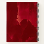 Rode grote wolken, aangepaste naam notitieboek (Achterkant)