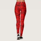 Rode grunge leggings (Achterkant)