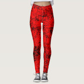 Rode grunge leggings (Voorkant)