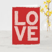 Rode Grunge Liefdeskaart Kaart (Gele Bloem)